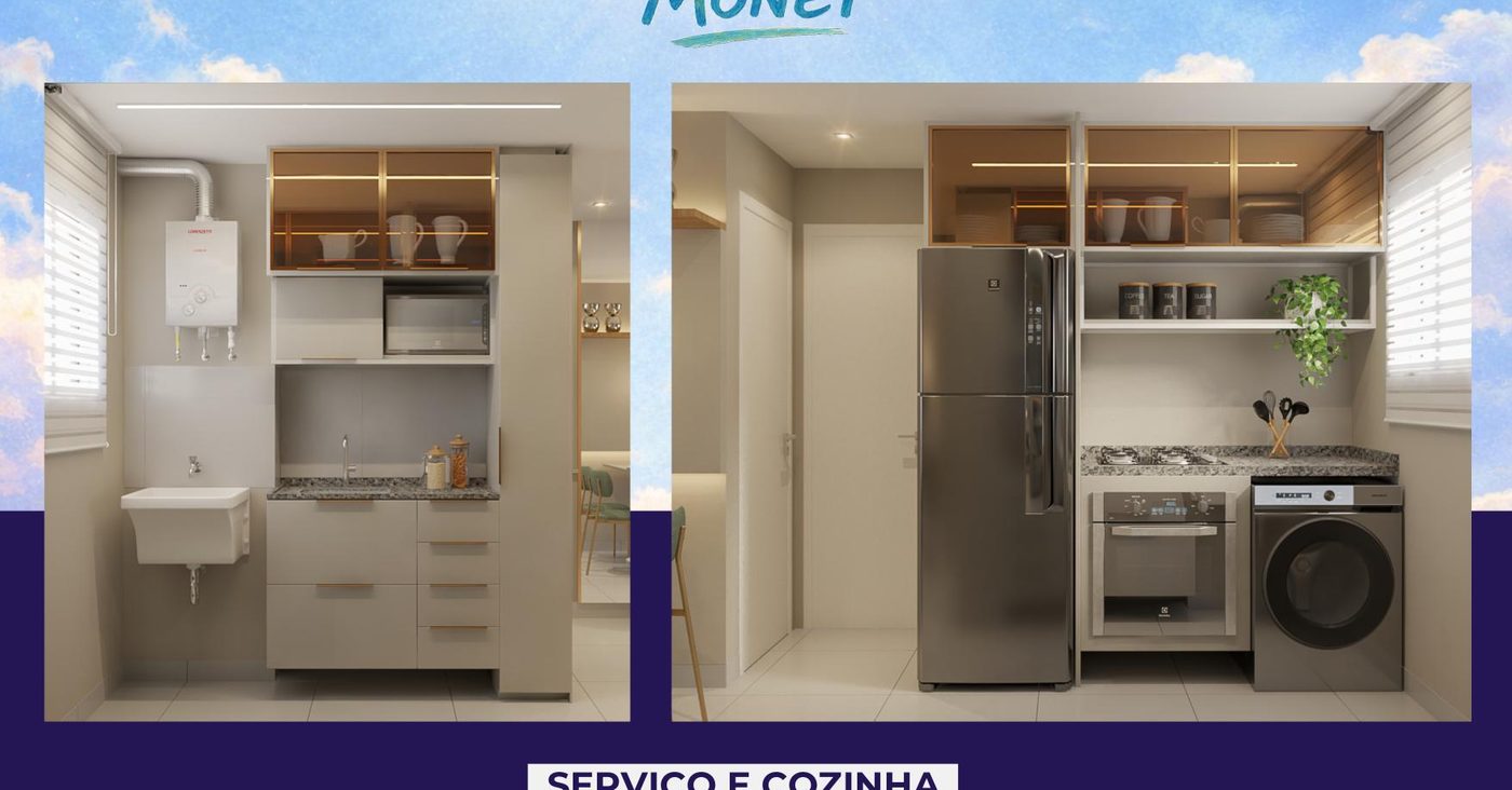 Cozinha e área de serviço